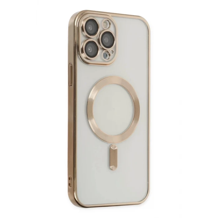 Newface Apple iPhone 14 Pro Kılıf Kross Magneticsafe Kapak - Gold