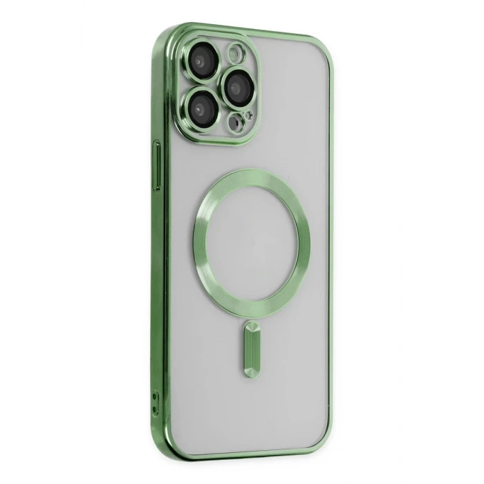 Newface Apple iPhone 14 Pro Kılıf Kross Magneticsafe Kapak - Koyu Yeşil