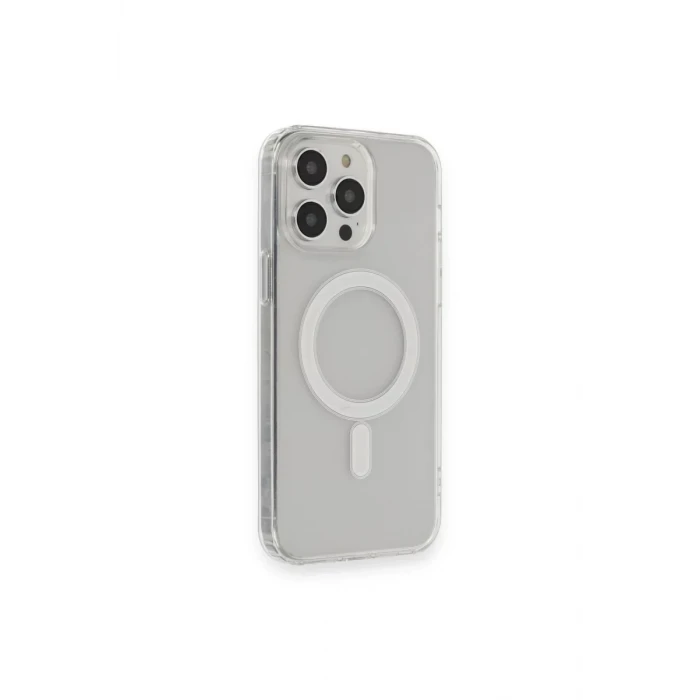 Newface Apple iPhone 14 Pro Kılıf Matte Şeffaf Magneticsafe - Şeffaf