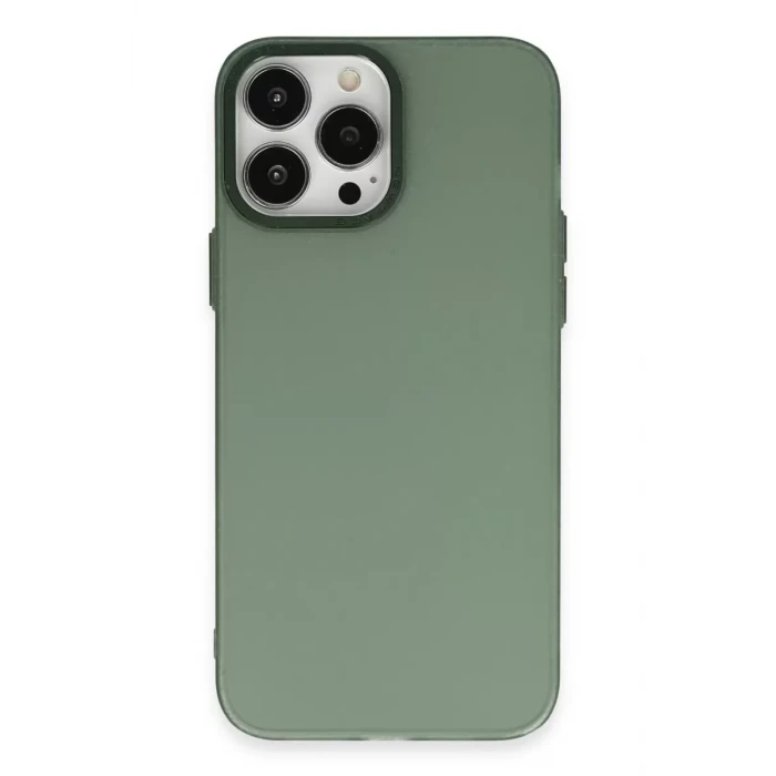 Newface Apple iPhone 14 Pro Kılıf Modos Metal Kapak - Koyu Yeşil