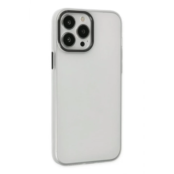 Newface Apple iPhone 14 Pro Kılıf Modos Metal Kapak - Şeffaf
