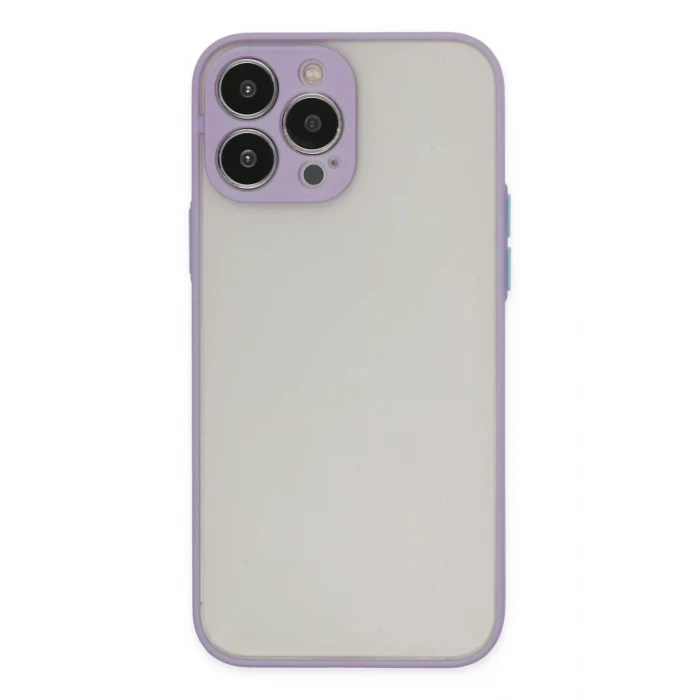 Newface Apple iPhone 14 Pro Kılıf Montreal Silikon Kapak - Mor