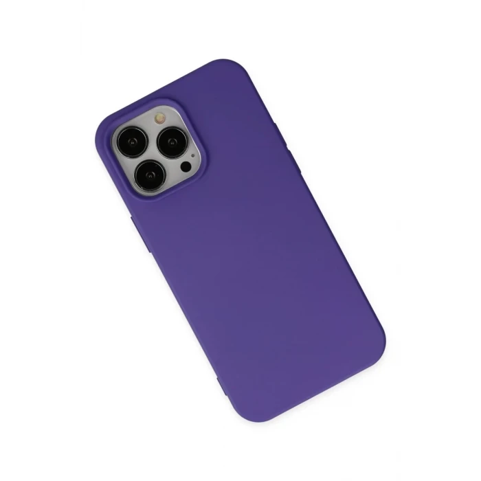 Newface Apple iPhone 14 Pro Kılıf Nano içi Kadife Silikon - Mor