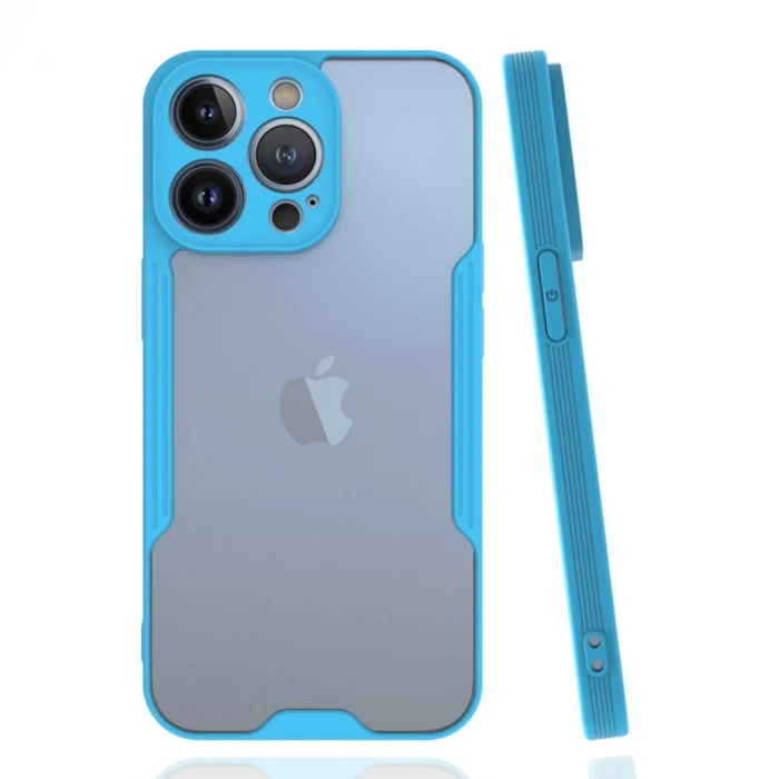 Newface Apple iPhone 14 Pro Kılıf Platin Silikon - Mavi