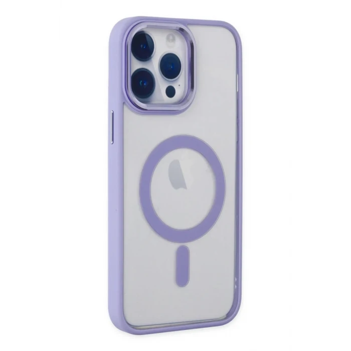 Newface Apple iPhone 14 Pro Kılıf Room Magneticsafe Silikon - Lila