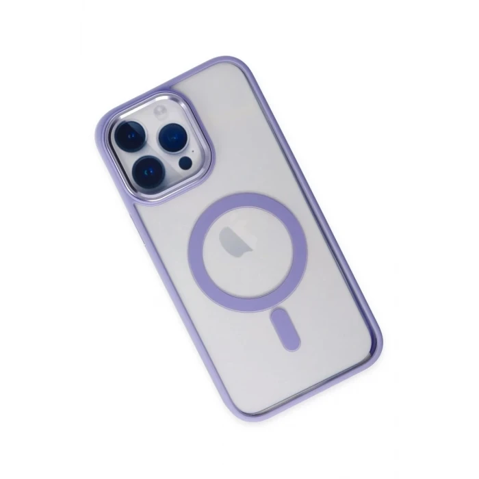 Newface Apple iPhone 14 Pro Kılıf Room Magneticsafe Silikon - Lila