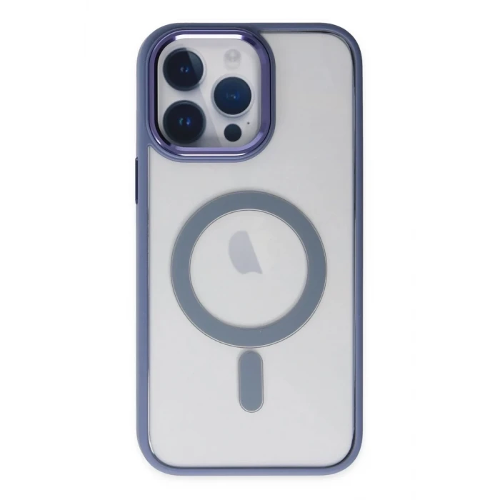 Newface Apple iPhone 14 Pro Kılıf Room Magneticsafe Silikon - Sierra Blue