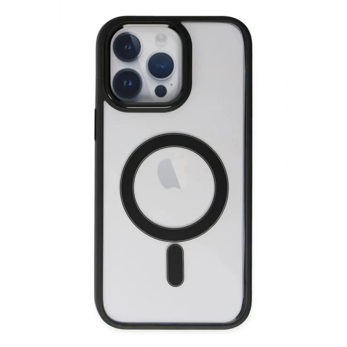 Newface Apple iPhone 14 Pro Kılıf Room Magneticsafe Silikon - Siyah