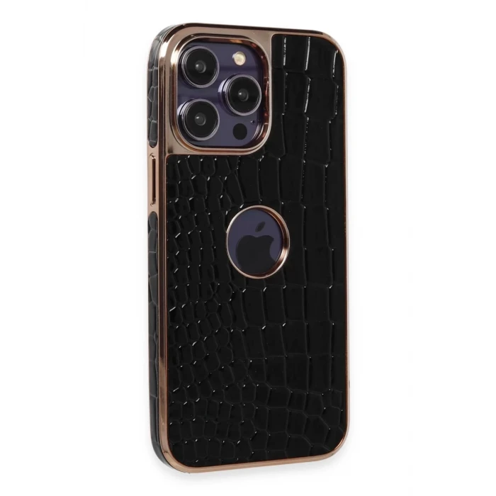 Newface Apple iPhone 14 Pro Kılıf Snake Kapak - Siyah