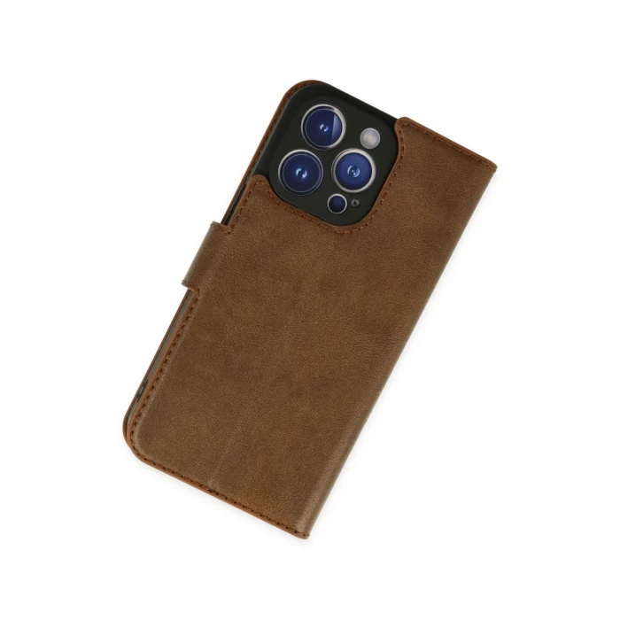 Newface Apple iPhone 14 Pro Kılıf Trend S Plus Kapaklı Kılıf - Taba