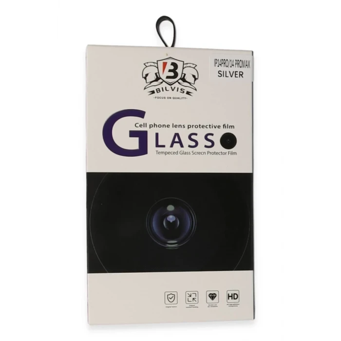 Newface Apple iPhone 14 Pro Max Bilvis Titan Kamera Lens - Gümüş