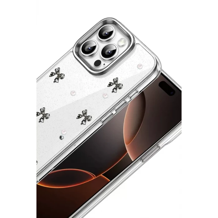 Newface Apple iPhone 14 Pro Max Fiyonk Desenli Kapak - Desen 8
