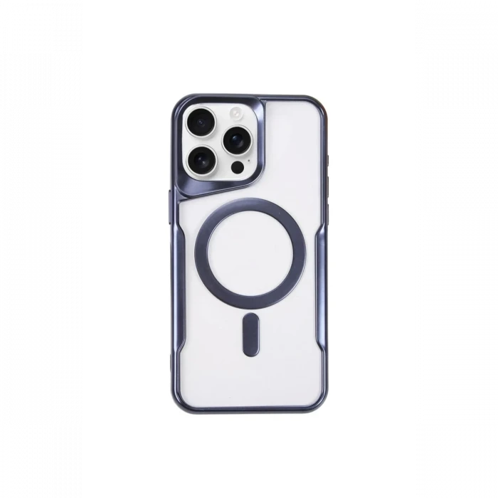 Newface Apple iPhone 14 Pro Max Kılıf Boyi Magsafe Silikon Kapak - Lacivert