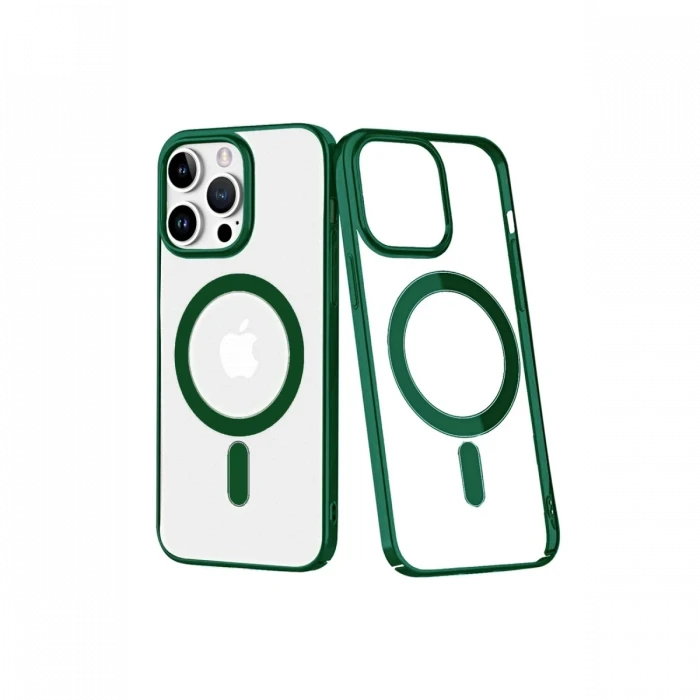 Newface Apple iPhone 14 Pro Max Kılıf Element Magneticsafe Sert Kapak - Köknar Yeşili