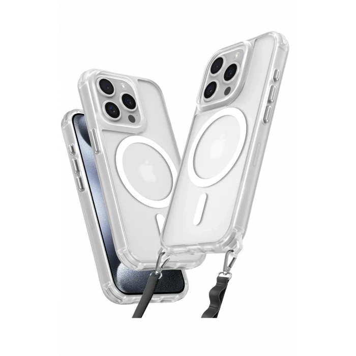 Newface Apple iPhone 14 Pro Max Kılıf Enka Magsafe Silikon Kılıf - Şeffaf