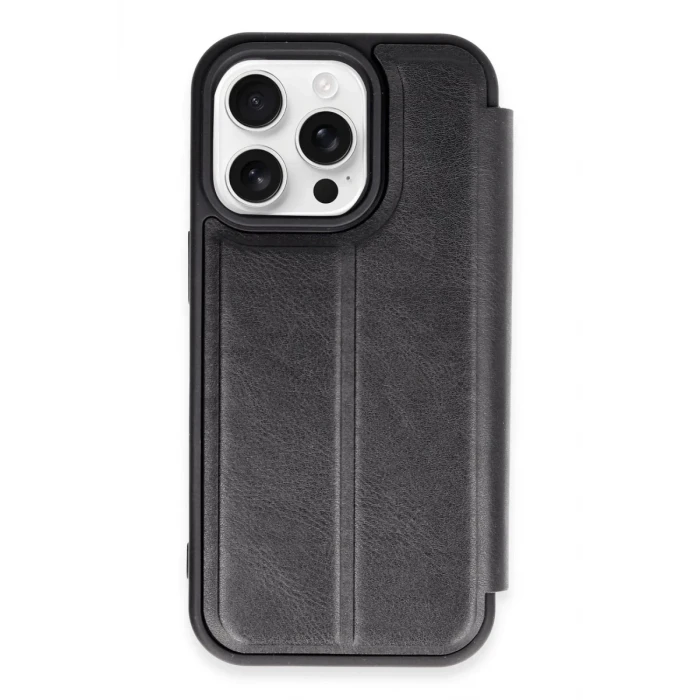 Newface Apple iPhone 14 Pro Max Kılıf Flip Cover - Siyah
