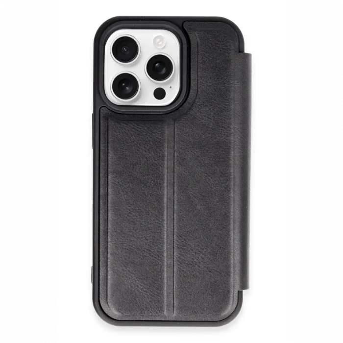 Newface Apple iPhone 14 Pro Max Kılıf Flip Cover - Siyah