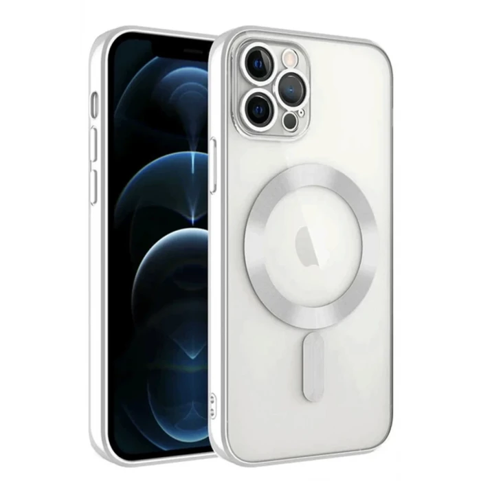 Newface Apple iPhone 14 Pro Max Kılıf Kross Magneticsafe Kapak - Gümüş