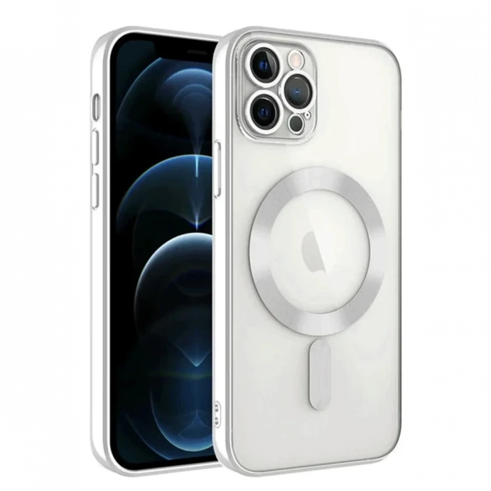 Newface Apple iPhone 14 Pro Max Kılıf Kross Magneticsafe Kapak - Gümüş