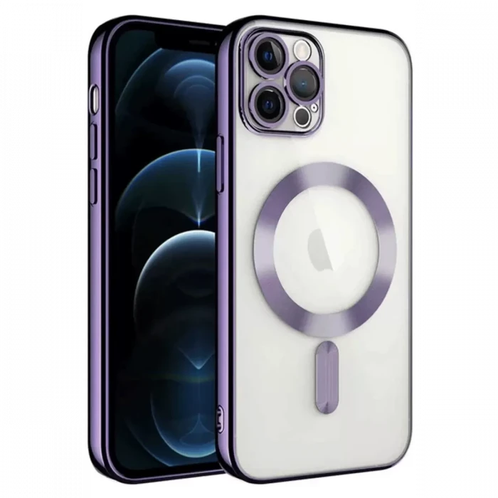 Newface Apple iPhone 14 Pro Max Kılıf Kross Magneticsafe Kapak - Mor