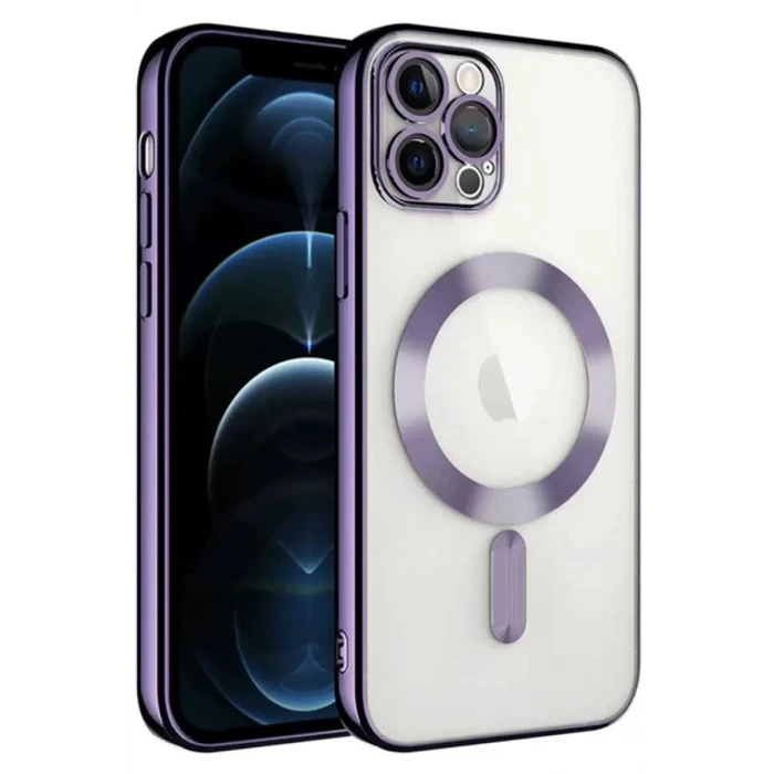 Newface Apple iPhone 14 Pro Max Kılıf Kross Magneticsafe Kapak - Mor