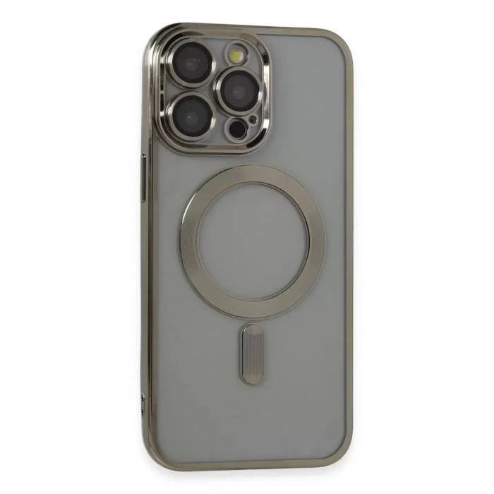 Newface Apple iPhone 14 Pro Max Kılıf Kross Magneticsafe Kapak - Titan Gri