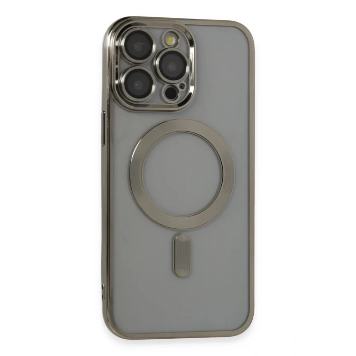 Newface Apple iPhone 14 Pro Max Kılıf Kross Magneticsafe Kapak - Titan Gri