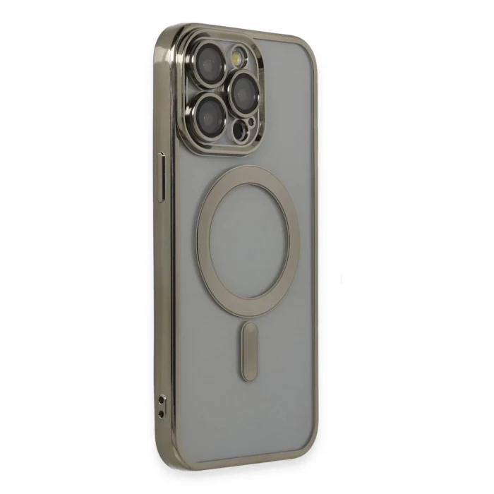 Newface Apple iPhone 14 Pro Max Kılıf Kross Magneticsafe Kapak - Titan Gri