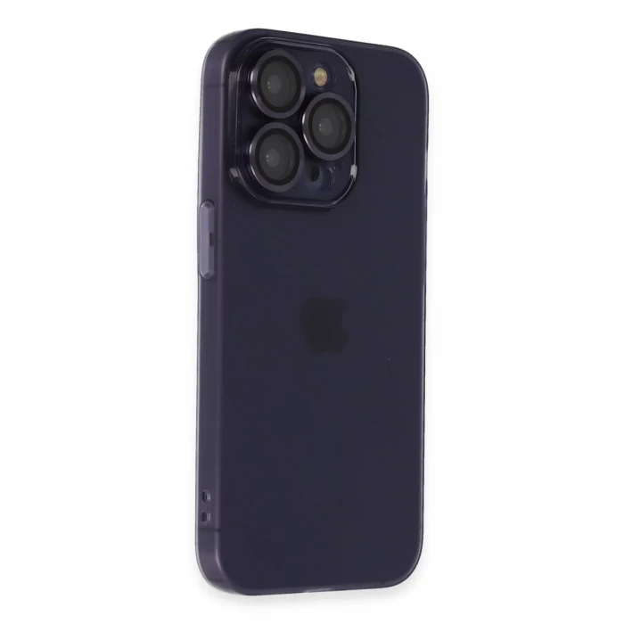 Newface Apple iPhone 14 Pro Max Kılıf Luko Lens Silikon - Siyah