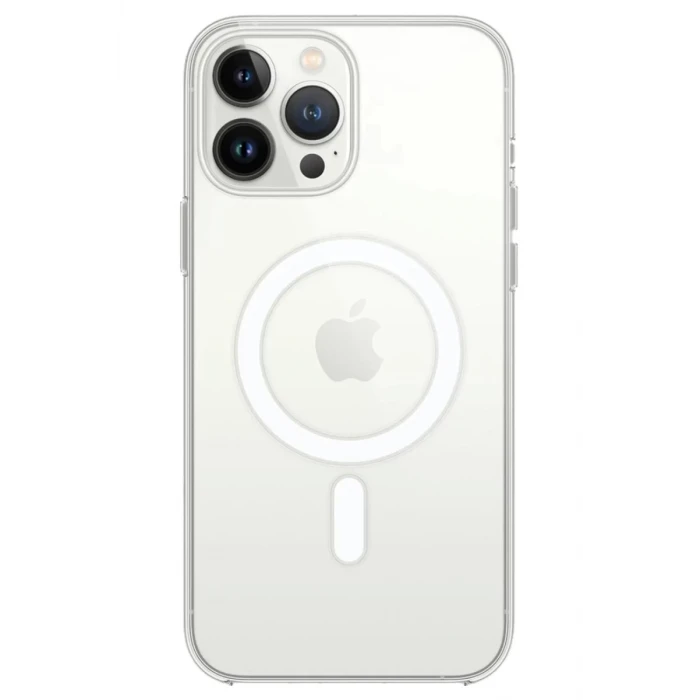 Newface Apple iPhone 14 Pro Max Kılıf Magneticsafe Şeffaf Silikon - Şeffaf