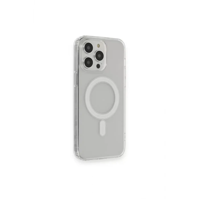Newface Apple iPhone 14 Pro Max Kılıf Matte Şeffaf Magneticsafe - Şeffaf