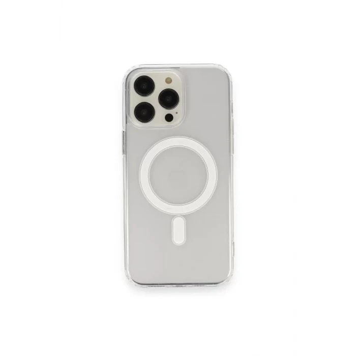 Newface Apple iPhone 14 Pro Max Kılıf Matte Şeffaf Magneticsafe - Şeffaf