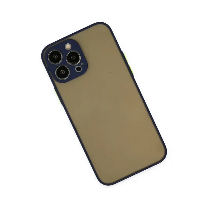 Newface Apple iPhone 14 Pro Max Kılıf Montreal Silikon Kapak - Lacivert