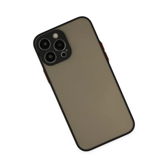 Newface Apple iPhone 14 Pro Max Kılıf Montreal Silikon Kapak - Siyah