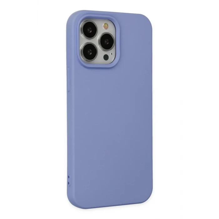 Newface Apple iPhone 14 Pro Max Kılıf Nano içi Kadife Silikon - Lila