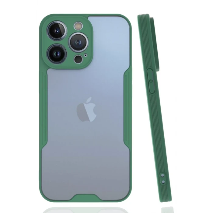 Newface Apple iPhone 14 Pro Max Kılıf Platin Silikon - Yeşil