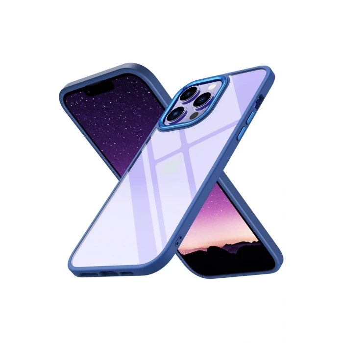 Newface Apple iPhone 14 Pro Max Kılıf Power Silikon - Mavi