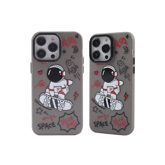 Newface Apple iPhone 14 Pro Max Kılıf Prada Desenli Kapak - Prada Siyah - 1