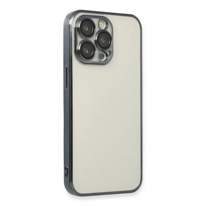 Newface Apple iPhone 14 Pro Max Kılıf Razer Lensli Silikon - Siyah