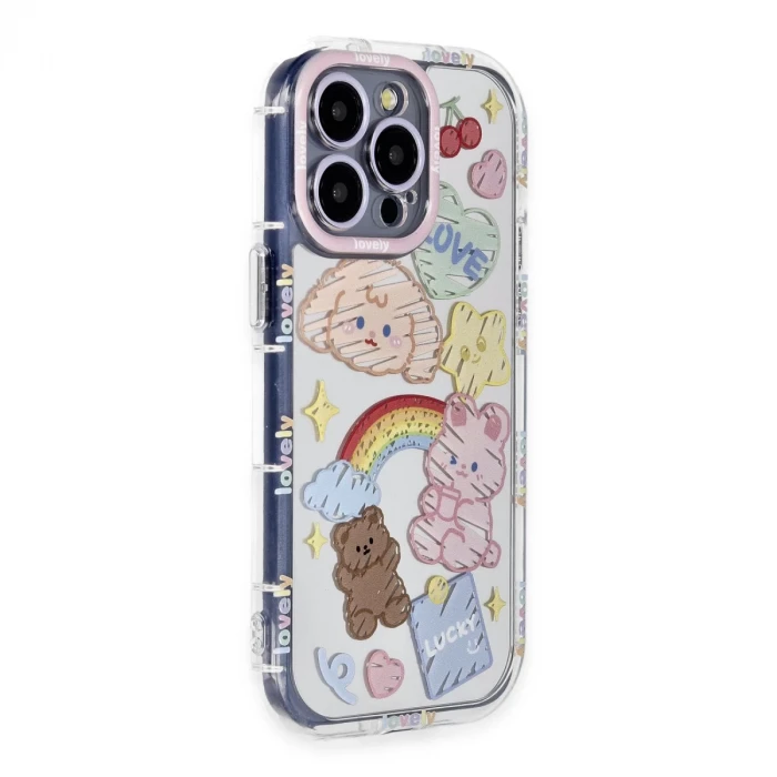 Newface Apple iPhone 14 Pro Max Kılıf Reflexion Desenli Kapak - Desen 4