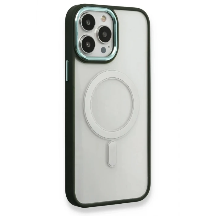 Newface Apple iPhone 14 Pro Max Kılıf Room Magneticsafe Silikon - Köknar Yeşili