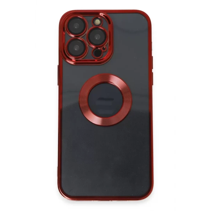 Newface Apple iPhone 14 Pro Max Kılıf Slot Silikon - Kırmızı