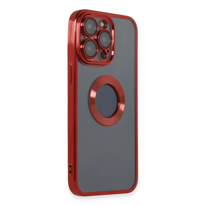 Newface Apple iPhone 14 Pro Max Kılıf Slot Silikon - Kırmızı
