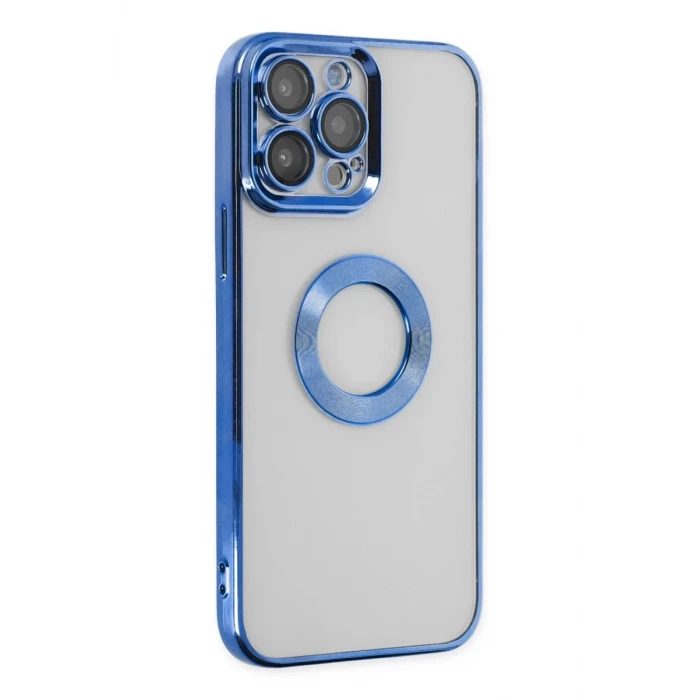 Newface Apple iPhone 14 Pro Max Kılıf Slot Silikon - Mavi