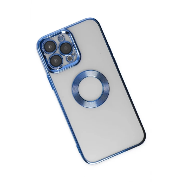 Newface Apple iPhone 14 Pro Max Kılıf Slot Silikon - Mavi