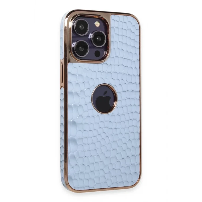 Newface Apple iPhone 14 Pro Max Kılıf Snake Kapak - Sierra Blue
