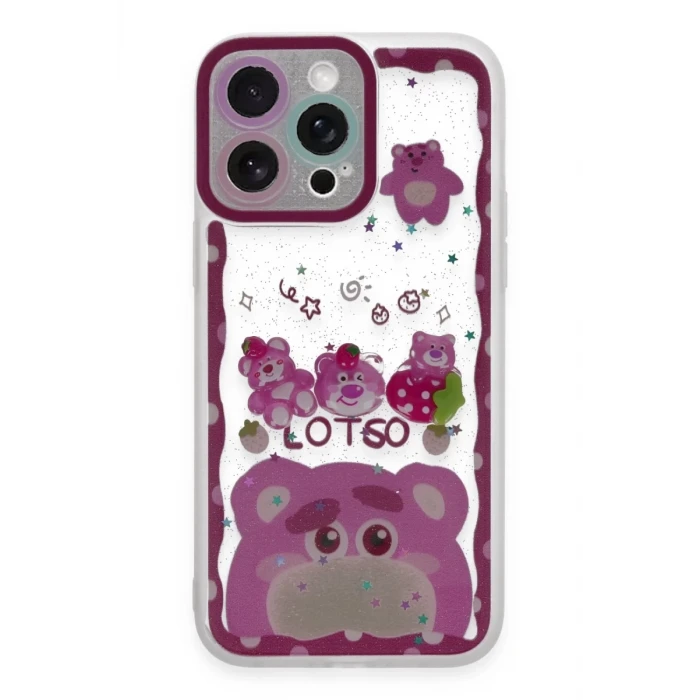 Newface Apple iPhone 14 Pro Max Kılıf Sweet Desenli Silikon Kapak - Pembe