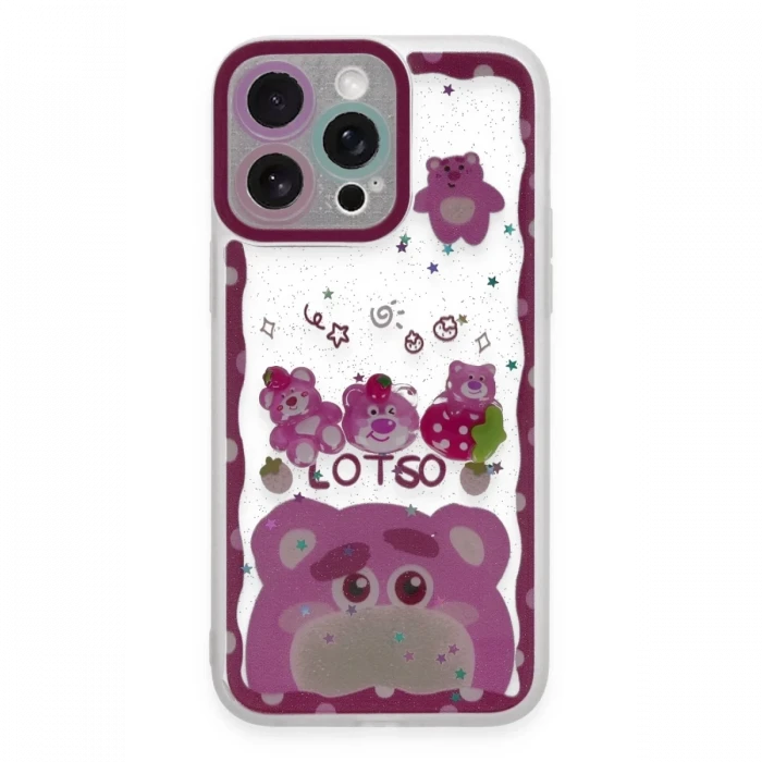Newface Apple iPhone 14 Pro Max Kılıf Sweet Desenli Silikon Kapak - Pembe