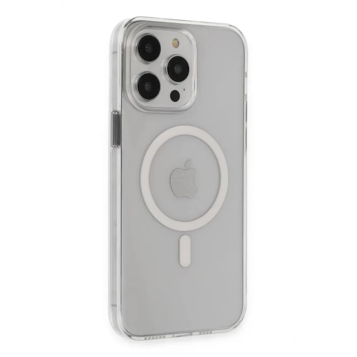 Newface Apple iPhone 14 Pro Max Kılıf Tron Şeffaf Magsafe Kapak - Şeffaf