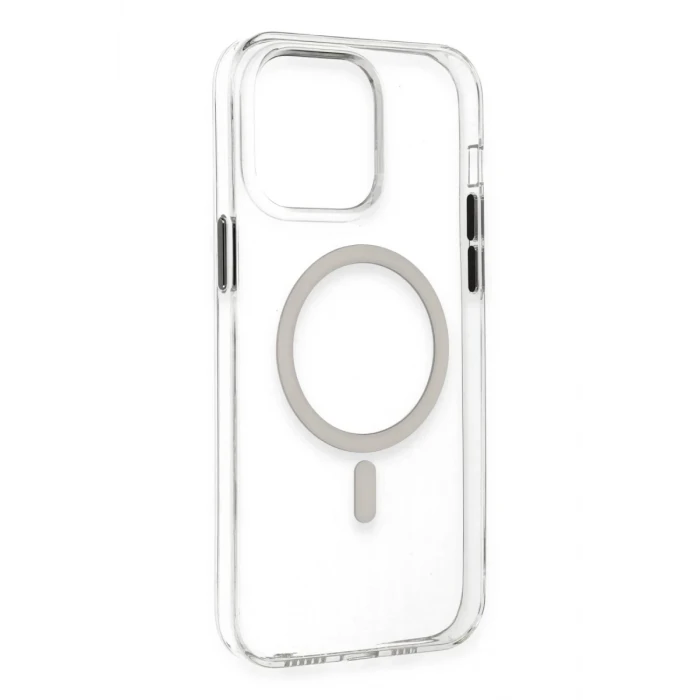 Newface Apple iPhone 14 Pro Max Kılıf Tron Şeffaf Magsafe Kapak - Şeffaf